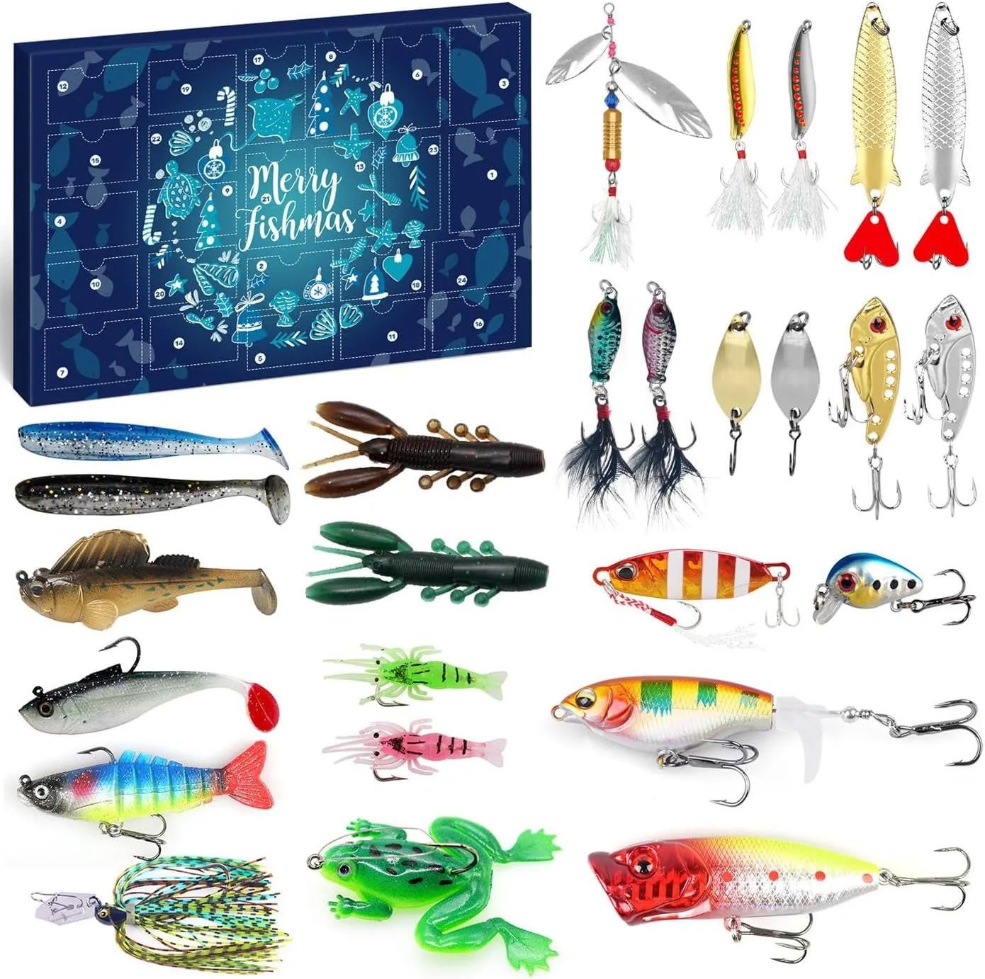 FISHING ADVENT CALENDAR |24 Days of Fishing Lures